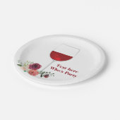 Assiettes En Carton vin rouge, élégant, vin, Plaque de papier (Angle)