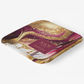 Assiettes En Carton Vin rouge Mariage Abstrait Sparkling ID1018 (Angulaire)