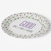 Assiettes En Carton Vin Verre Merlot Bulles d'illustration Motif (Angle)