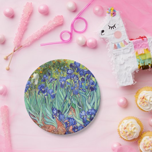 Assiettes En Carton Vincent van Gogh 1898 iris (Fête)