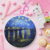 Assiettes En Carton Vincent van Gogh art, Starry Night over Rhone (Fête)