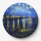Assiettes En Carton Vincent van Gogh art, Starry Night over Rhone (Devant)