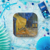 Assiettes En Carton Vincent van Gogh - Café Terrasse en soirée (Fête)