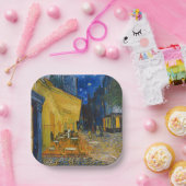 Assiettes En Carton Vincent van Gogh - Café Terrasse en soirée (Fête)