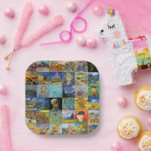 Assiettes En Carton Vincent van Gogh - chefs-d'oeuvre Mosaic Patchwork (Fête)