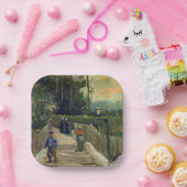 Assiettes En Carton Vincent van Gogh - Chemin en pente à Montmartre (Fête)