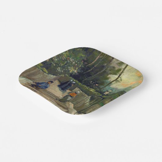 Assiettes En Carton Vincent van Gogh - Chemin en pente à Montmartre (Angulaire)