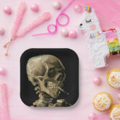 Assiettes En Carton Vincent van Gogh - Crâne avec cigarette brûlante (Fête)