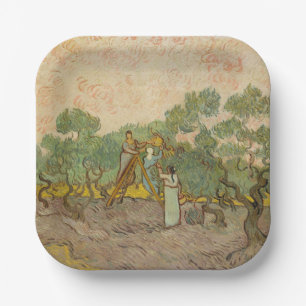 Assiettes En Carton Vincent van Gogh - Femmes cueillette d'olives
