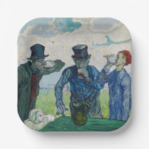 Assiettes En Carton Vincent van Gogh - Les buveurs, après Daumier