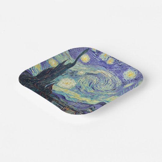 Assiettes En Carton Vincent Van Gogh Les Plaques De Papier Nuit Starry (Angulaire)