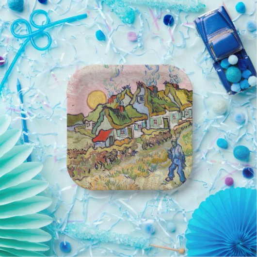 Assiettes En Carton Vincent van Gogh - Maisons et figure (Fête)