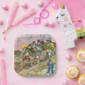 Assiettes En Carton Vincent van Gogh - Maisons et figure (Fête)