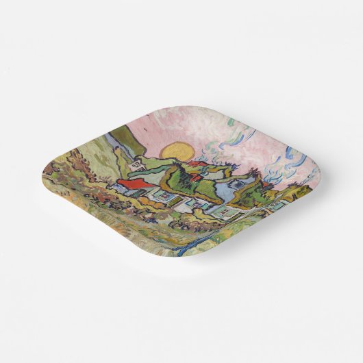 Assiettes En Carton Vincent van Gogh - Maisons et figure (Angulaire)