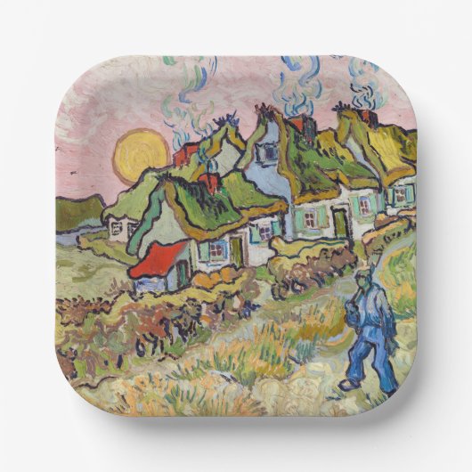 Assiettes En Carton Vincent van Gogh - Maisons et figure (Recto)