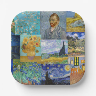Assiettes En Carton Vincent Van Gogh - Masterpieces Patchwork