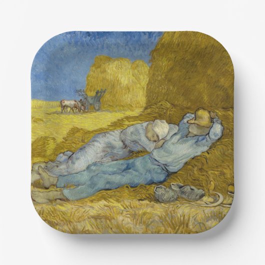 Assiettes En Carton Vincent Van Gogh - Mion, Repos / Travail / Siesta (Recto)
