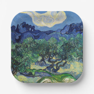 Assiettes En Carton Vincent van Gogh - Oliviers avec les Alpilles