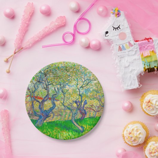 Assiettes En Carton Vincent van Gogh Orchard à Blossom (Fête)