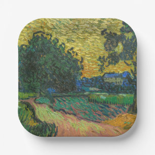Assiettes En Carton Vincent van Gogh - Paysage à Twilight