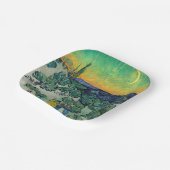 Assiettes En Carton Vincent van Gogh - Paysage Lune avec couple (Angulaire)