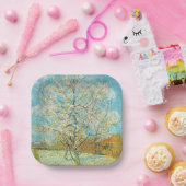 Assiettes En Carton Vincent van Gogh - Poche rose en fleurs (Fête)