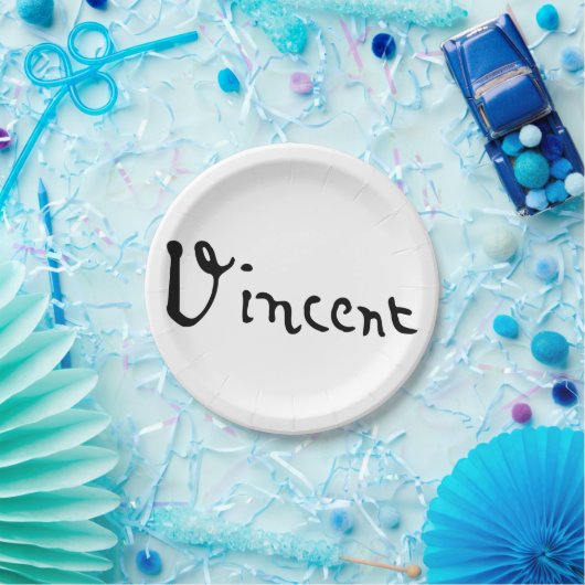 Assiettes En Carton Vincent Van Gogh Signature (Fête)