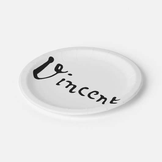 Assiettes En Carton Vincent Van Gogh Signature (Angle)