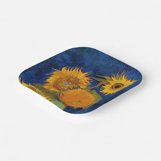 Assiettes En Carton Vincent van Gogh - Vase avec cinq tournesols (Angulaire)