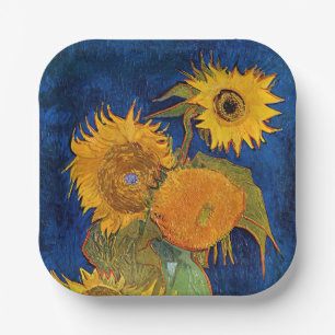 Assiettes En Carton Vincent van Gogh - Vase avec cinq tournesols