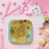 Assiettes En Carton Vincent Van Gogh - Vase avec douze tournesols (Fête)