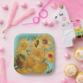 Assiettes En Carton Vincent Van Gogh - Vase avec douze tournesols (Fête)