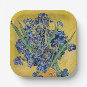 Assiettes En Carton Vincent van Gogh - Vase avec Irises