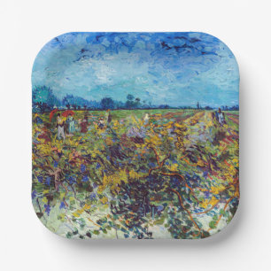 Assiettes En Carton Vincent van Gogh - Vignoble vert