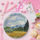 Assiettes En Carton Vincent Van Gogh Wheat Field With Cypresses (Fête)