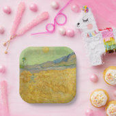 Assiettes En Carton Vincent van Gogh - Wheatfield avec une Faucheuse (Fête)