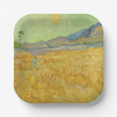 Assiettes En Carton Vincent van Gogh - Wheatfield avec une Faucheuse (Recto)