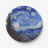 Assiettes En Carton Vincent Willem van Gogh , “ Starry Night ” (Devant)