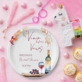 Assiettes En Carton Vino avant voeux vin nuptiale douche imprimé (Fête)