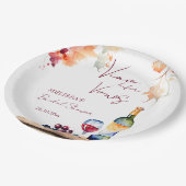 Assiettes En Carton Vino avant voeux vin nuptiale douche imprimé (Angle)