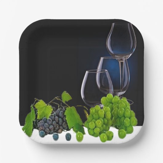 Assiettes En Carton Vins (Recto)