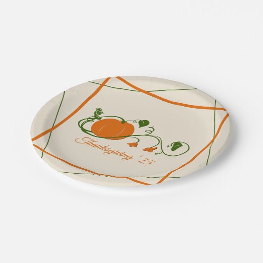 Assiettes En Carton Vins citrouilles (Angle)