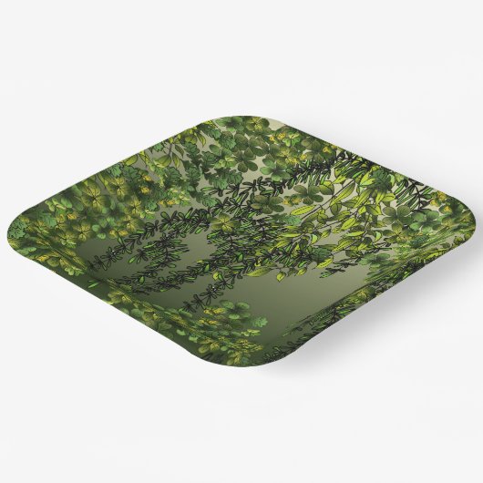 Assiettes En Carton Vins dans des tôles de papier d'orage (Angulaire)