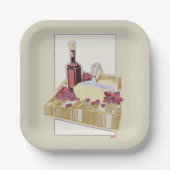 Assiettes En Carton Vins et fromages Charcuterie Plaques en papier blo (Recto)