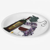 Assiettes En Carton Vins et raisins (Angle)