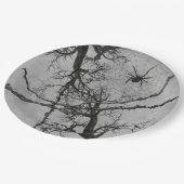 Assiettes En Carton Vins tordus et Halloween araignée (Angle)