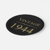 Assiettes En Carton Vintage 1944 80e anniversaire (Angle)