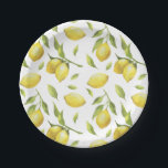 Assiettes En Carton Vintage Aquarelle Lemons et Motif de verdure<br><div class="desc">Aquarelle vintage Citrons et verdure Plaques Motifs | Ajoutez un accent lumineux et festif à votre événement avec ces belles assiettes en papier citron motif. Il est composé de citrons aquarelle et de feuillage. Ces plaques en papier citron sont parfaites pour les mariages botaniques et d'été, les baby showers, les...</div>