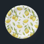 Assiettes En Carton Vintage Aquarelle Lemons et Motif de verdure<br><div class="desc">Aquarelle vintage Citrons et verdure Plaques Motifs | Ajoutez un accent lumineux et festif à votre événement avec ces belles assiettes en papier citron motif. Il est composé de citrons aquarelle et de feuillage. Ces plaques en papier citron sont parfaites pour les mariages botaniques et d'été, les baby showers, les...</div>