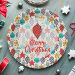 Assiettes En Carton Vintage Arbre de Noël<br><div class="desc">Les ornements vintage de Noël et Joyeux Noël (ou toute salutation que vous choisissez) sur des plaques en 2 tailles - 7" et 9" complètent votre fête de Noël ou de vacances. serviettes,  sacs cadeaux,  invitations,  autocollants,  cartes photos et plus encore dans notre magasin.</div>